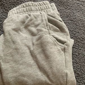 Gray cropped joggers